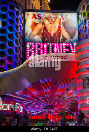 L'affiche du spectacle de Britney Spears au Planet Hollywood Resort à Las Vegas. Banque D'Images