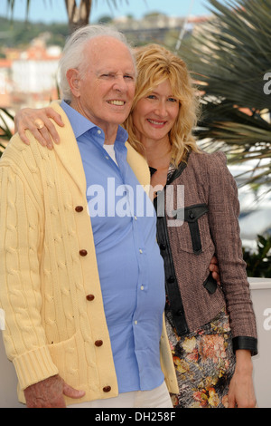 66ème édition du Festival du Film de Cannes : Laura Dern et son père Bruce Dern, acteur, le 2013/05/23 Banque D'Images