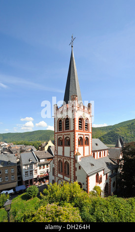 L'Église protestante de St Pierre, Bacharach, Rhénanie-Palatinat Banque D'Images