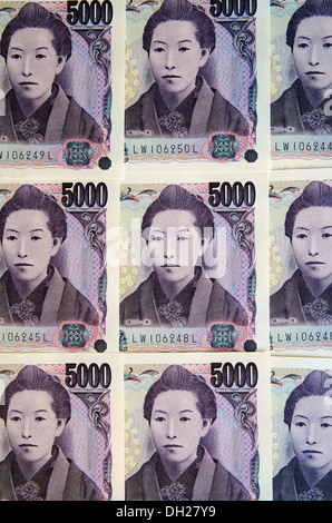 Arrière-plan de détails bof, japonais notes. Banque D'Images