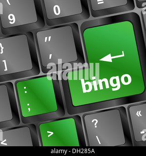Bouton de bingo sur clavier d'ordinateur Banque D'Images