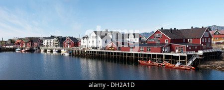 Port, Henningsvær, Lofoten, Nordland, Norvège Banque D'Images