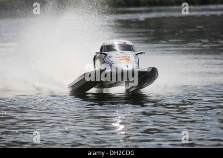 Motor Yacht, international motor yacht race sur la Moselle à Brodenbach, Rhénanie-Palatinat Banque D'Images