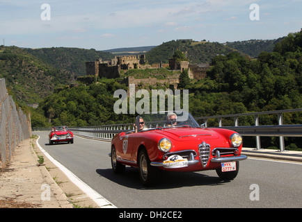 ADAC rallye de voitures anciennes 2010 Mittelrhein-Classic, Alfa Romeo SPIDER VELOCE, St Goar, Rhénanie-Palatinat Banque D'Images