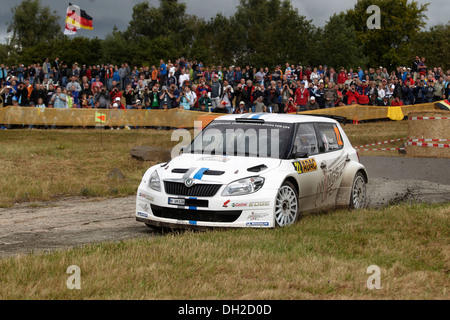L'Allemagne, l'ADAC Rally spéciale, Baumholder zone d'entraînement militaire, le gagnant de l'année précédente Sebastien Ogier, FRA Banque D'Images