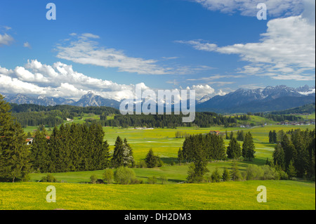 Paysage panoramique en Bavière Banque D'Images