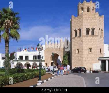 Porte d'entrée, Marina Port El Kantaoui, Port El Kantaoui, Sousse, Tunisie Gouvernorat Banque D'Images