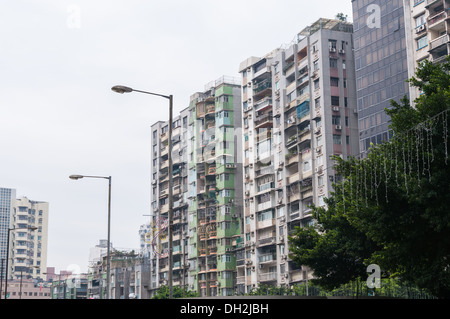 Bloc d'appartement à Macao, Chine. Banque D'Images