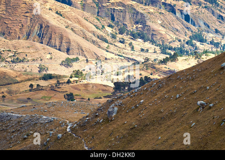 Nev Churup trail, parc national de Huascaran dans les Andes, en Amérique du Sud. Banque D'Images