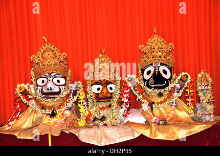 Seigneur jagannath balaram et sœur subhadra Inde Banque D'Images