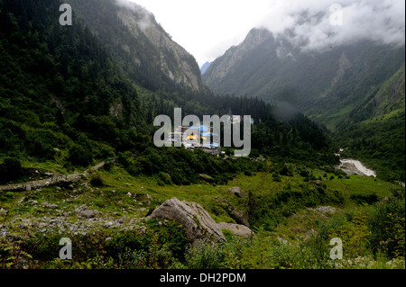 Ghangaria Asie Inde Uttarakhand Garhwal Village Banque D'Images