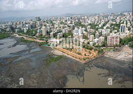 Vue aérienne de joggers park à Mumbai maharashtra Inde bandra Banque D'Images