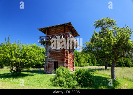 Allemagne, Bade-Wurtemberg, Lorch, Limes germanique supérieure, Site du patrimoine mondial de l'UNESCO, marqueur 1 à 6 siècle, Deutschland, Baden- Banque D'Images