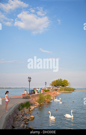 Ferry Pier, Keszthely, Hongrie, Lac Balaton Banque D'Images