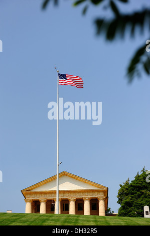 Arlington House, la maison de Robert E Lee avant la guerre civile et d'une partie du Cimetière National d'Arlington. Banque D'Images