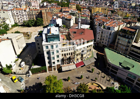 Vue depuis la tour de Galata sur la ville, Istanbul, Turquie, Moyen-Orient Banque D'Images