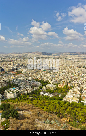 Vue d'Athènes comme vu du Mont Lycabette, Grèce, Europe Banque D'Images