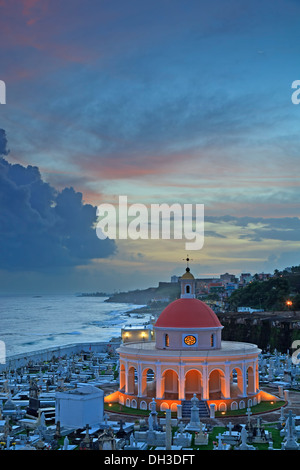 Chapelle, cimetière de San Juan (Santa Maria Magdalena de Pazzis), Old San Juan, Puerto Rico Banque D'Images