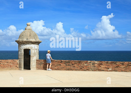 Maison de sentinelle et de la femme, château de San Cristobal, Site Historique National de San Juan, San Juan, Puerto Rico Banque D'Images