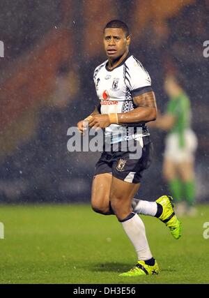 Rochdale, UK. 28 octobre 2013. Kevin Naiqama (Fidji) - Fidji / Irlande - Groupe A - Coupe du Monde de Rugby 2013 - Spotland Rochdale, stade, en Angleterre. 28/10/2013 © Sport en images/Alamy Live News Banque D'Images