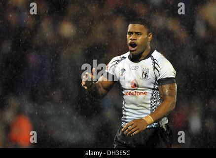 Rochdale, UK. 28 octobre 2013. Kevin Naiqama (Fidji) - Fidji / Irlande - Groupe A - Coupe du Monde de Rugby 2013 - Spotland Rochdale, stade, en Angleterre. 28/10/2013 © Sport en images/Alamy Live News Banque D'Images