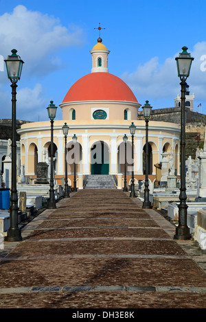 Chapelle, cimetière de San Juan (Santa Maria Magdalena de Pazzis), Old San Juan, Puerto Rico Banque D'Images