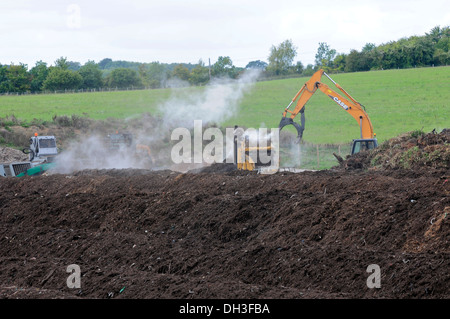 L'opération de débroussaillage commercial à Laverstoke Park Farm, Hants, UK Banque D'Images