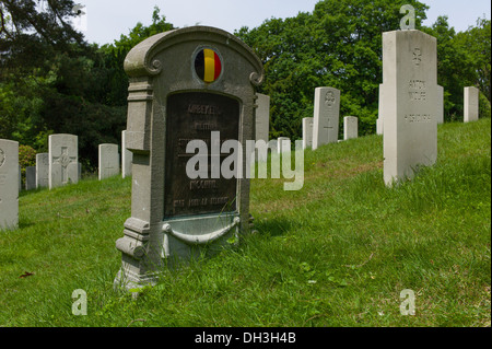 Une guerre belge tombe du cimetière de l'hôpital militaire Royal Victoria Banque D'Images