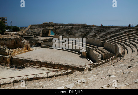 Amphithéâtre romain à Tarragone, Catalogne, Espagne, Europe Banque D'Images