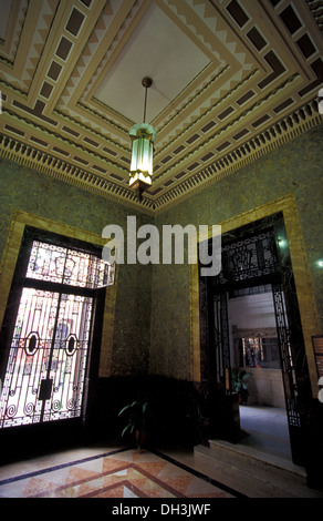 L'intérieur Art Déco de Bacardi building, La Havane, Banque D'Images