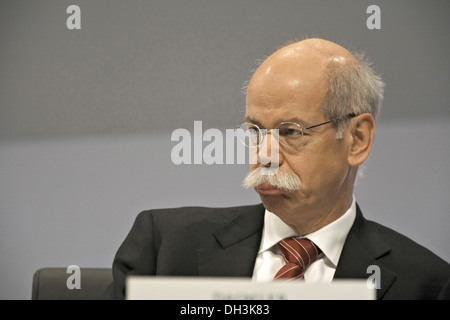 Le Dr Dieter Zetsche, président du conseil d'administration de Daimler AG, responsable de Mercedes-Benz Cars, Daimler AG de la conférence de presse annuelle Banque D'Images