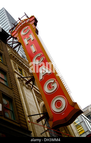 Le célèbre théâtre de Chicago sur State Street Banque D'Images