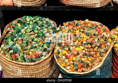 Épicier marrakech maroc marché saison herbes Épices Banque D'Images