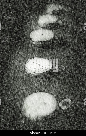 De temps des images de montres de poche rétro Banque D'Images