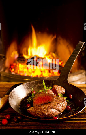 steaks de boeuf Banque D'Images