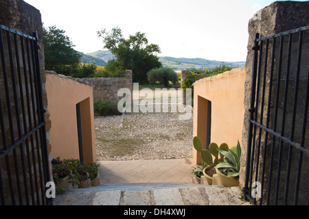 Planeta Estate Winery, l'Ulmo , situé près de Sambuca di Sicilia, Italie Banque D'Images