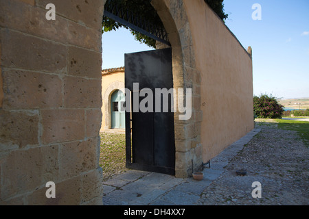 Planeta Estate Winery, l'Ulmo , situé près de Sambuca di Sicilia, Italie Banque D'Images