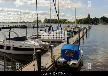 Port de Kirchdorf, Isle ofl Poel, Mecklenburg-Hither Occidentale, Allemagne Banque D'Images