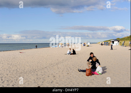 Plage de Timmendorf, l'île de Poel, Mecklenburg-Hither Occidentale, Allemagne Banque D'Images