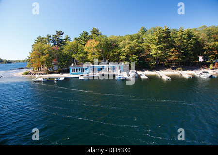 Propriété de vacances chalet, Hone Week-end sur l'île de Lac Huron, de la baie Georgienne, la péninsule Bruce Parry Sound, Ontario,Canada, Banque D'Images