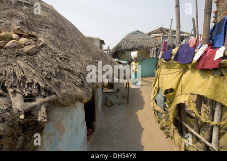 L'établissement Village, Orissa, Inde Banque D'Images