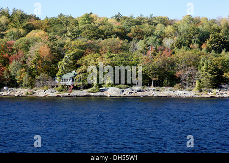 Propriété de vacances chalet, Hone Week-end sur l'île de Lac Huron, de la baie Georgienne, la péninsule Bruce Parry Sound, Ontario,Canada, Banque D'Images