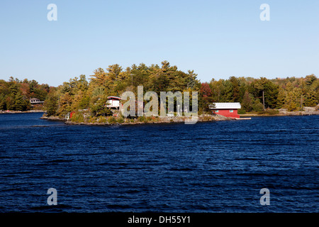 Propriété de vacances chalet, Hone Week-end sur l'île de Lac Huron, de la baie Georgienne, la péninsule Bruce Parry Sound, Ontario,Canada, Banque D'Images