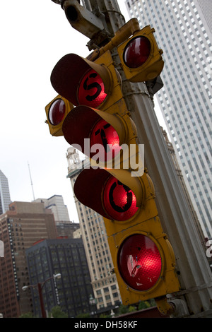 Road block, Chicago, Michigan Avenue Bridge Banque D'Images