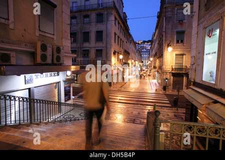 Rua Aurea street, Lisbonne, Portugal, Europe Banque D'Images