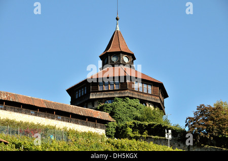 Dicker Turm, Tour au Château Esslinger Burg, ESSLINGEN AM NECKAR, Bade-Wurtemberg Banque D'Images