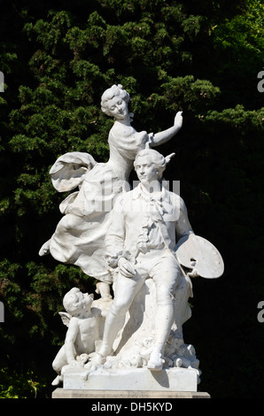 Statue De Jean-Honoré Fragonard & Marie-Anne Fragonard Grasse Alpes-Maritimes France Banque D'Images