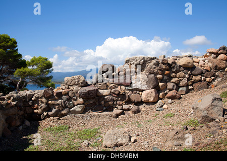 Les ruines de Nora, dans le sud de la Sardaigne Banque D'Images