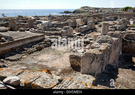 Les ruines de Nora, dans le sud de la Sardaigne Banque D'Images