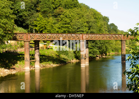 Pennalt viaduc sur la rivière Wye, reliant le pays de Galles et l'Angleterre, au Royaume-Uni. Banque D'Images